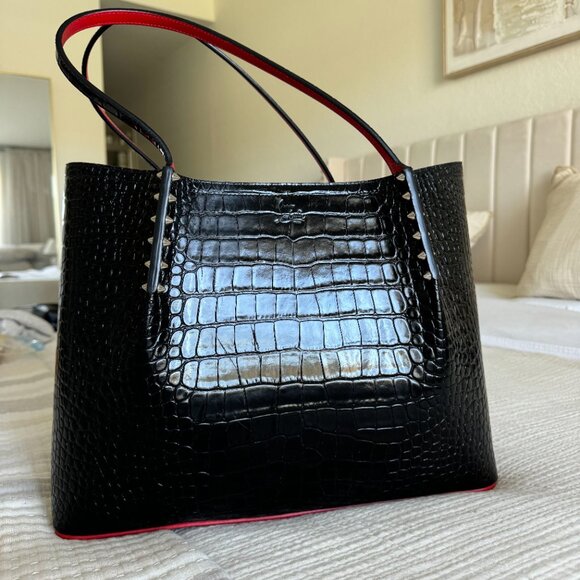 Christian Louboutin Cabarock Crocodile-embossed Leather Tote - Large - Picture 3 of 11